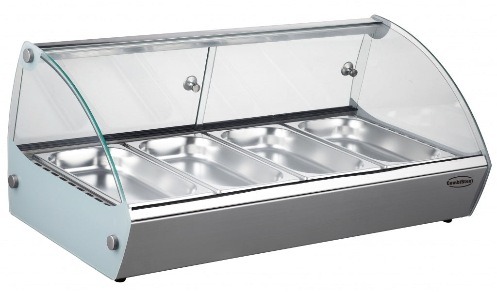 Combisteel Countertop Heated Food Display Merchandiser 4 x 1/3GN - 7487.0135 Heated Counter Top Displays Combisteel