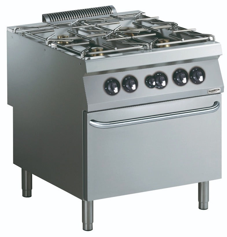 Combisteel Pro 900 Gas Range 4 Burner With Gas Oven - 7488.0535 4 & 6 Burner Ovens Combisteel