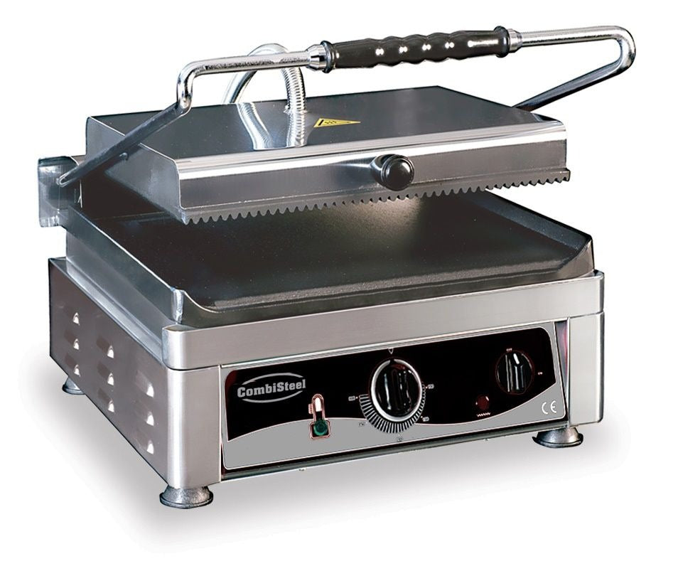 Combisteel Single Contact Grill Ribbed Top Flat Bottom - 7491.0010 Contact Grills & Panini Makers Combisteel
