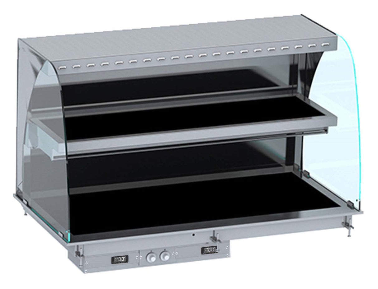 Combisteel Drop-In Curved Heated Ceramic Display Wall Model - Black 3/1 - 7495.0420 Combisteel