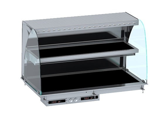 Combisteel Drop-In Curved Heated Ceramic Display Wall Model - Black 4/1 - 7495.0425 Combisteel