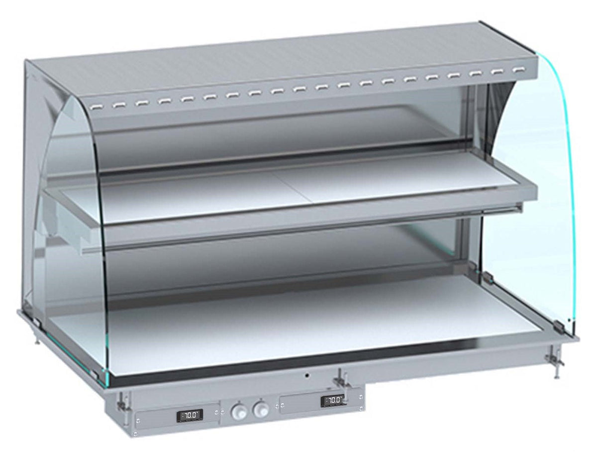 Combisteel Drop-In Curved Heated Ceramic Display Wall Model - White 3/1 - 7495.0435 Combisteel