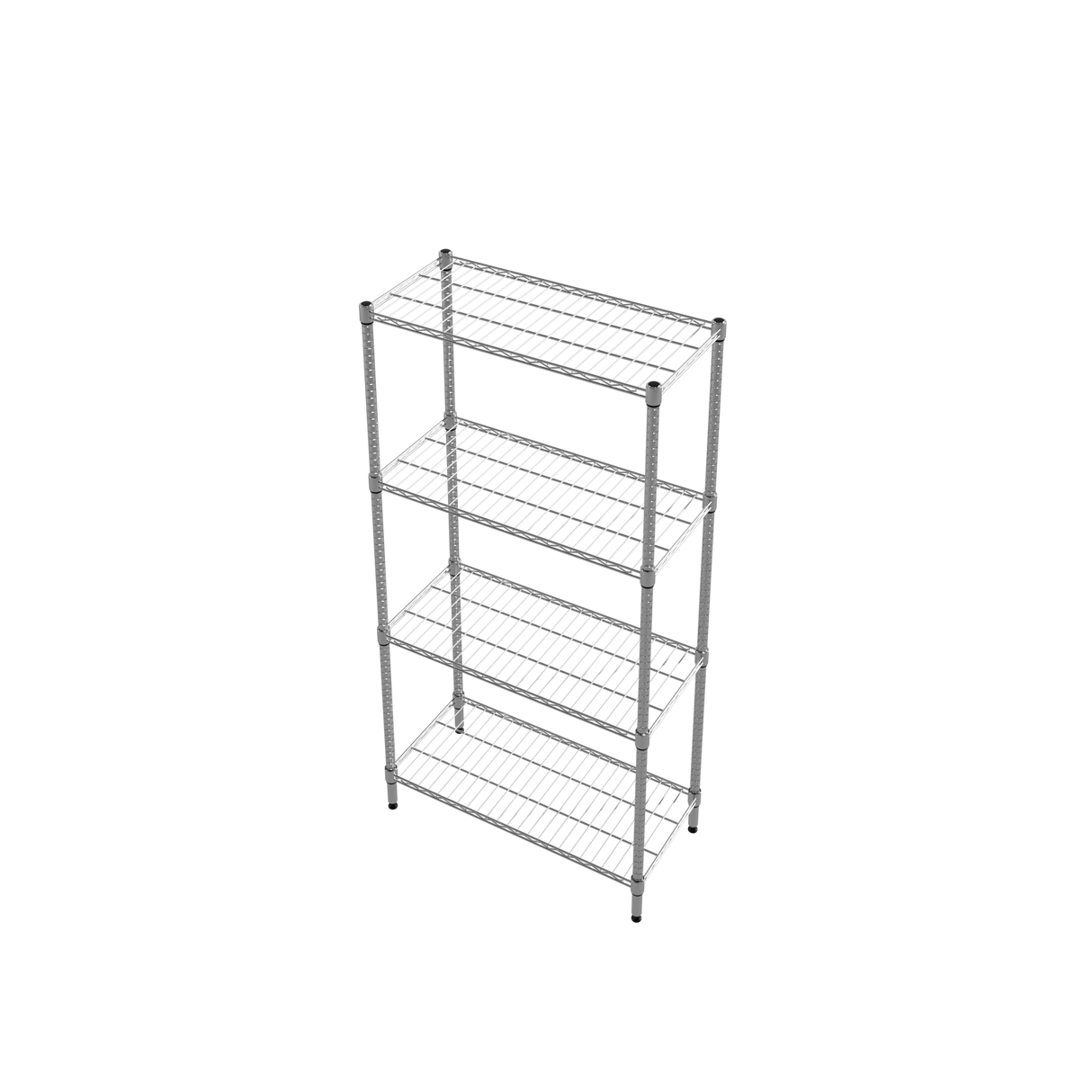CUBO Chrome Wire Shelving Unit 4 Tier 750x350x1500mm CS-CR750