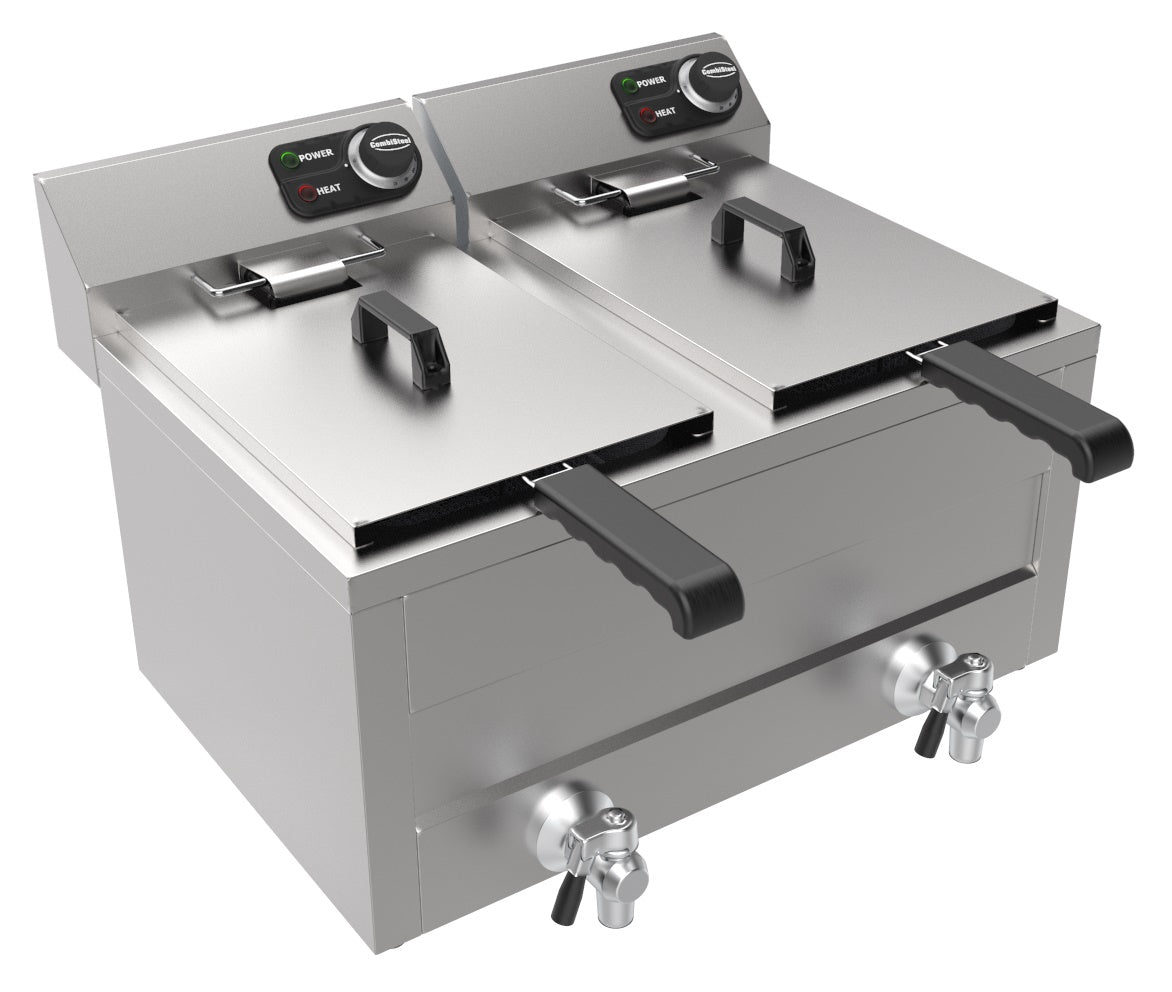 Combisteel Electric Counter Fryer 2X8L 2X3Kw - 7518.0205 Combisteel