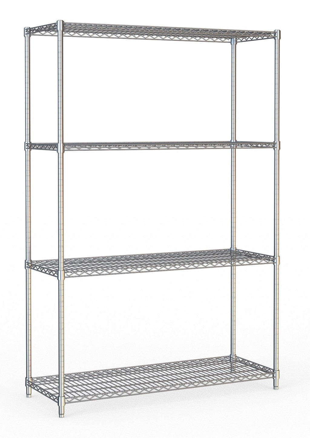 Combisteel 4 Tier Chrome Wire Shelving Rack Kit 1200mm Wide - 7530.0010 Chrome Wire Shelving and Racking Combisteel