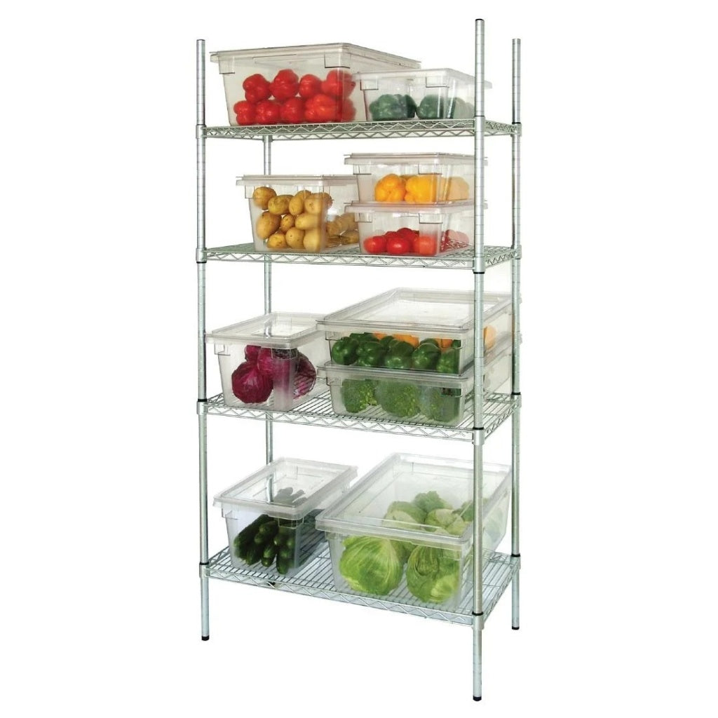 Combisteel 4 Tier Chrome Wire Shelving Rack Kit 1200mm Wide - 7530.0010 Chrome Wire Shelving and Racking Combisteel