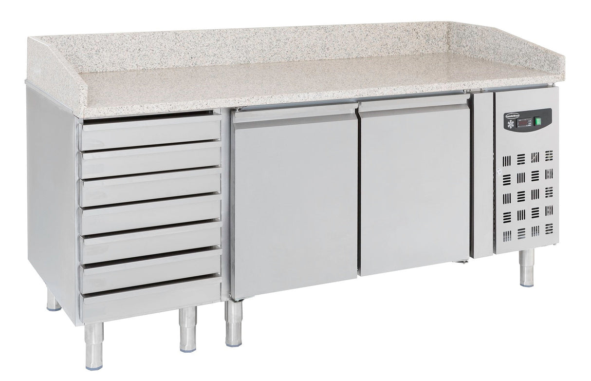 Combisteel Pizza Counter 2 Doors 7 Dough Drawers - 7950.0042 Combisteel