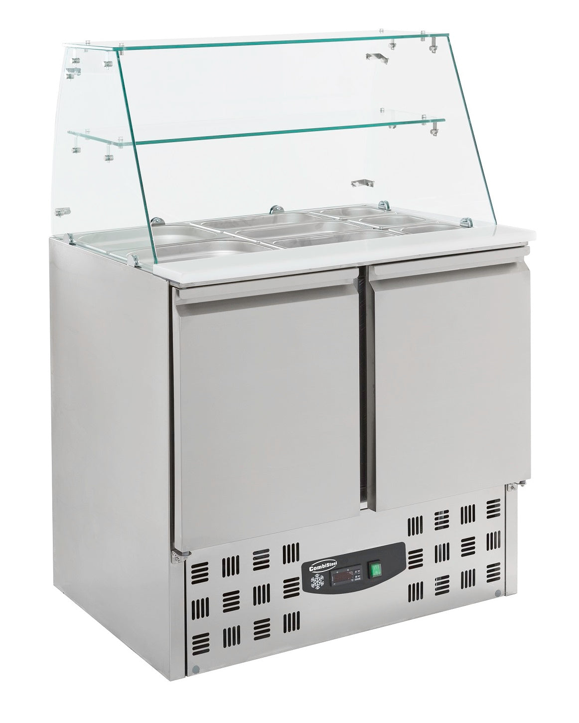 Combisteel Refrigerated Saladette With Glass Cover 2 Doors - 7950.0400 Combisteel
