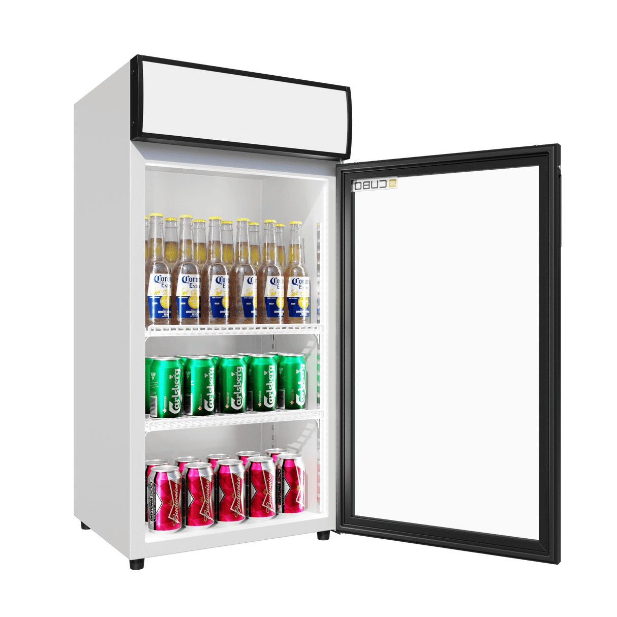 Cubo Tafelmodel Barkoelkast 84L - 1 Scharnierende Glazen Deur - Energiezuinig - CS-80H-EE