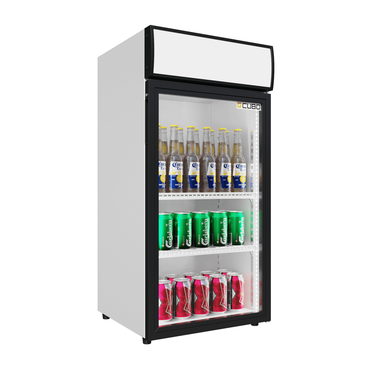 Cubo Tafelmodel Barkoelkast 84L - 1 Scharnierende Glazen Deur - Energiezuinig - CS-80H-EE