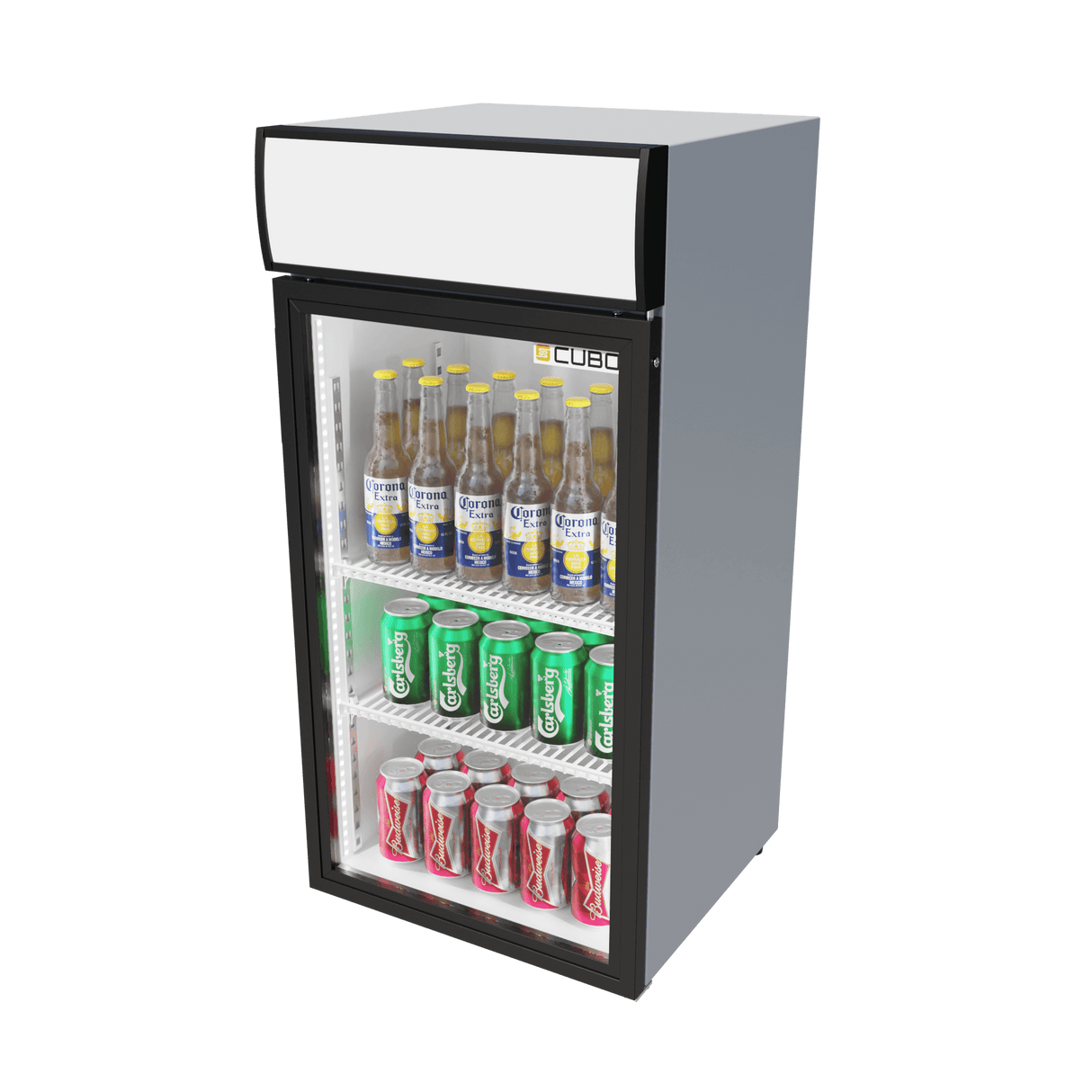 Cubo Tafelmodel Barkoelkast 84L - 1 Scharnierende Glazen Deur - Energiezuinig - CS-80H-EE