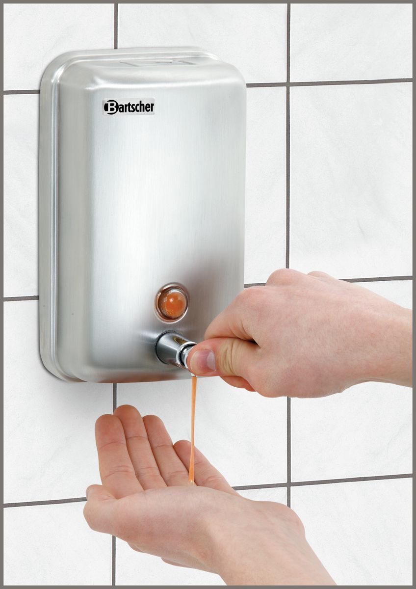 Bartscher Soap dispenser, wall-mounting,SS,1L - 850007