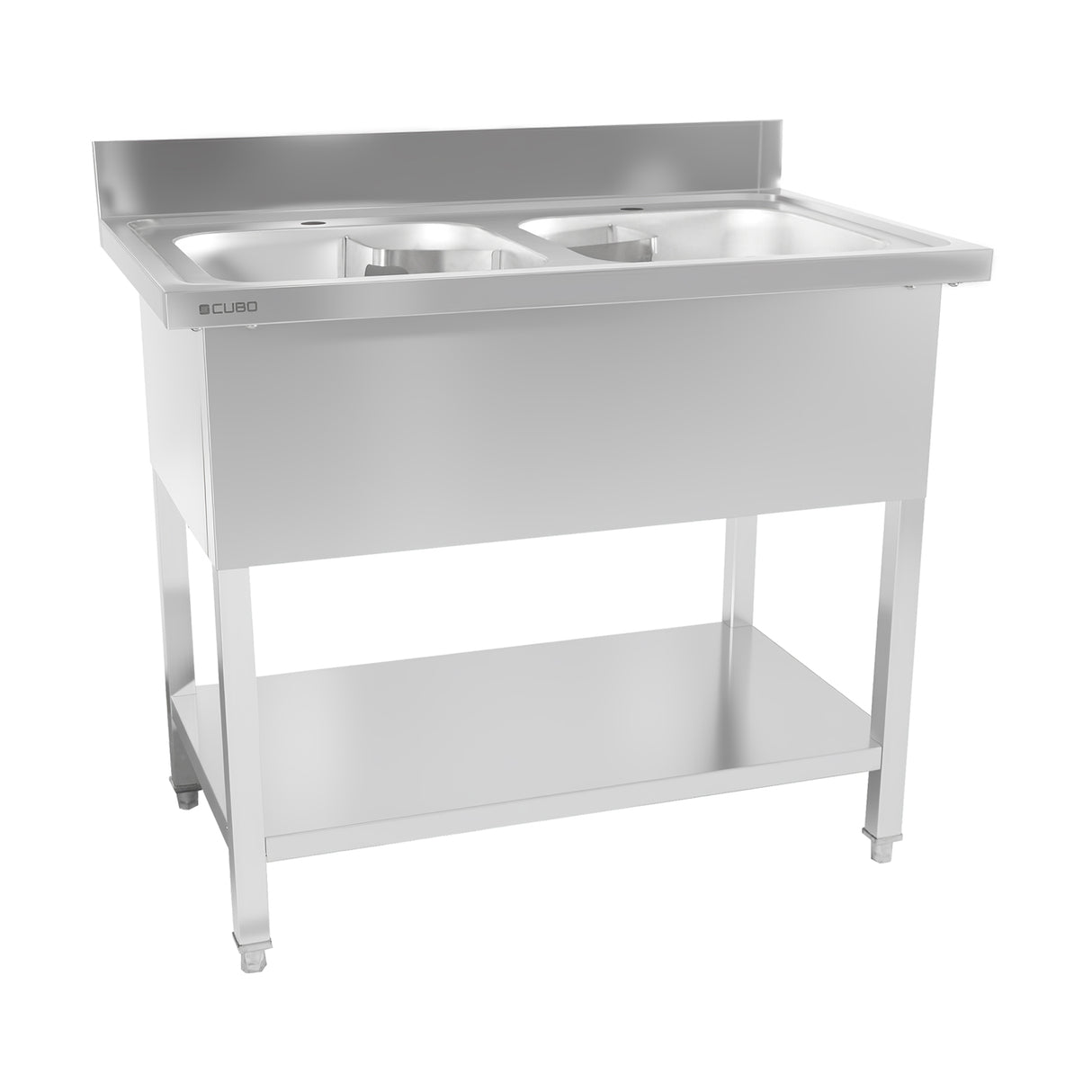 CUBO Stainless Steel Double Sink 1000mm with Backsplash CS-DS-1000