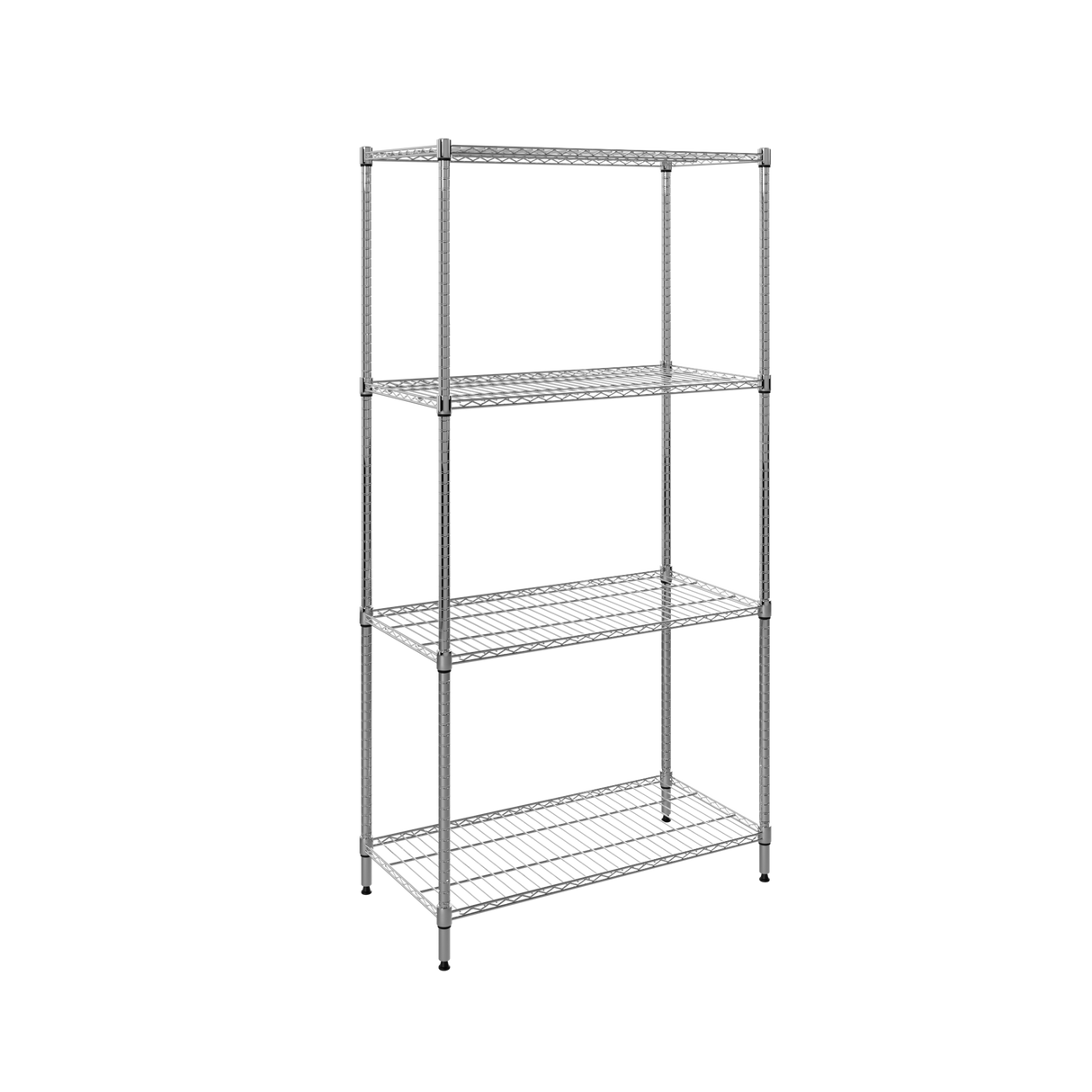 CUBO Chrome Wire Shelving Unit 4 Tier 900x450x1800mm CS-CR900