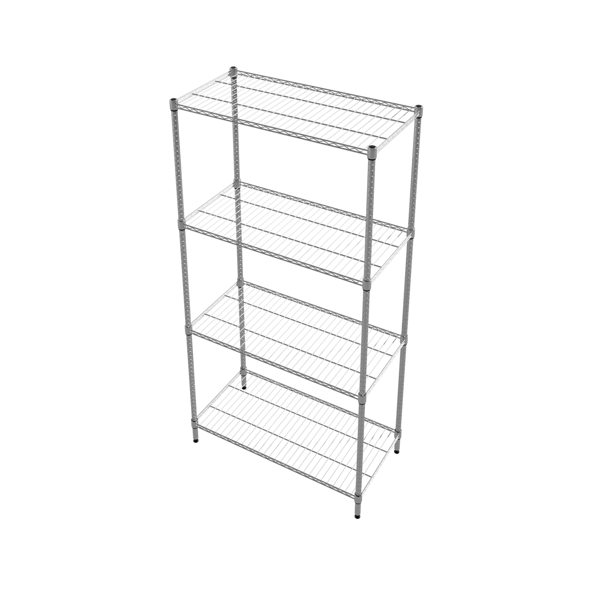 CUBO Chrome Wire Shelving Unit 4 Tier 900x450x1800mm CS-CR900