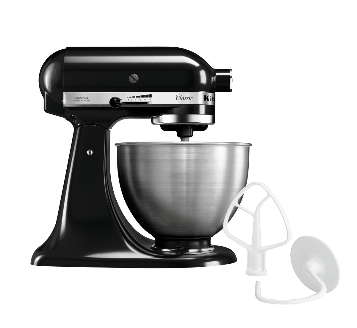 KitchenAid 5K45SSEOB, zwart, 4,28L - BARTSCHER