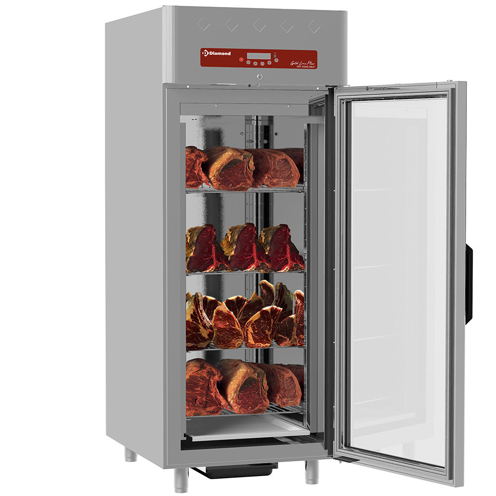 Diamond Ventilated maturation cabin 850 liters, 1 glass door 20x GN 2/1 - AL4S/LG