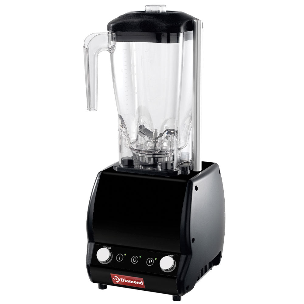 Diamond Professional Blender, square glass 2 Liters, with timer - speed variator - BAR/VV-T