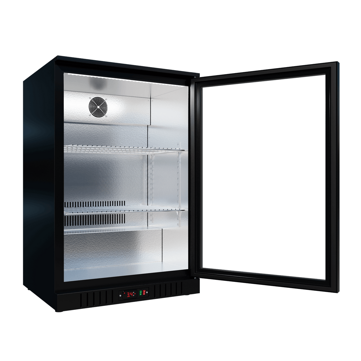 Cubo Barkühlschrank 133L - 1 Glastür- Abschließbar - 72 Flaschen - Energieeffizient - CS-130H-EE