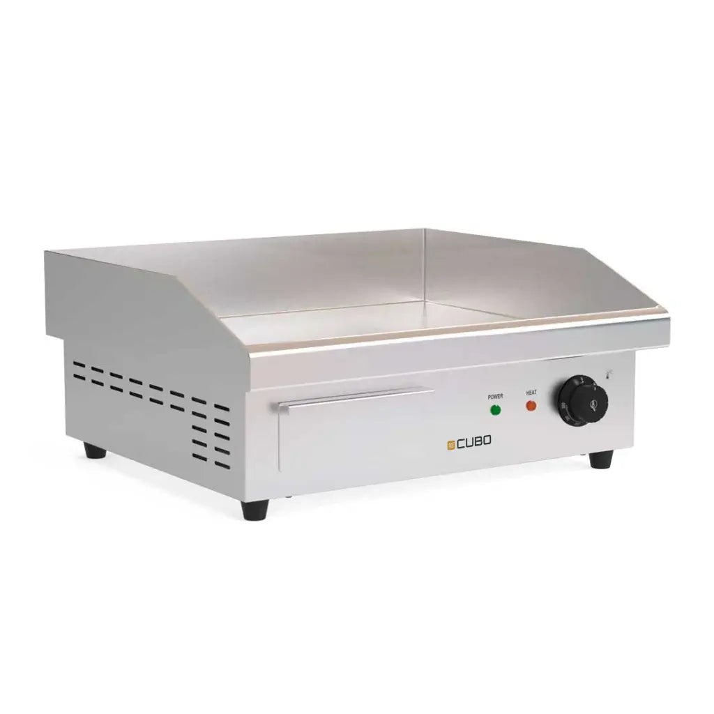 CUBO Elektrische grillplaat 3kW - 55 (B) x 47 (D) x 23 (H) cm - Gladde bovenkant - CS-EG-550