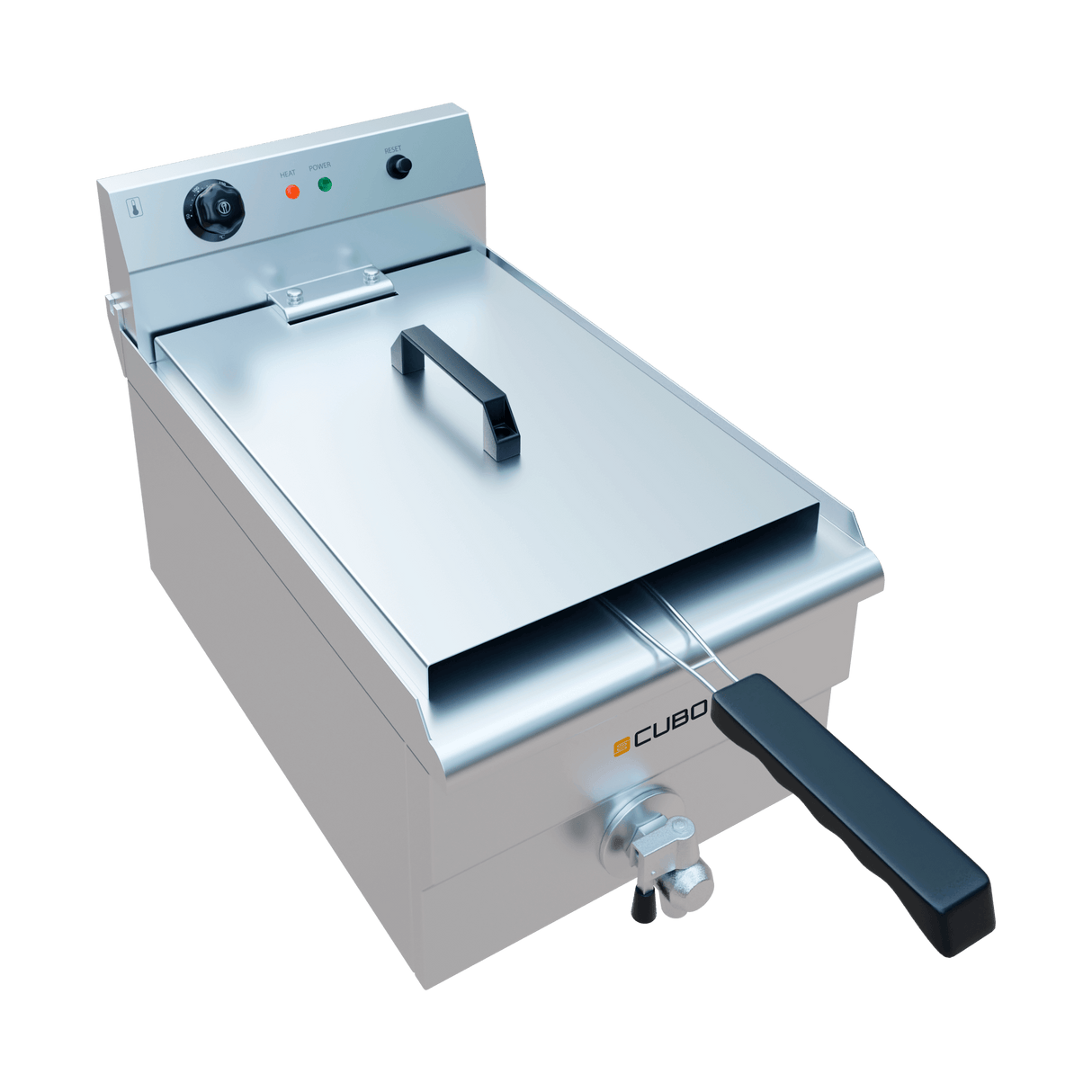 CUBO Deep Fryer 19L - Electric Countertop - with Drain Tap - CS-ESF-19-DT