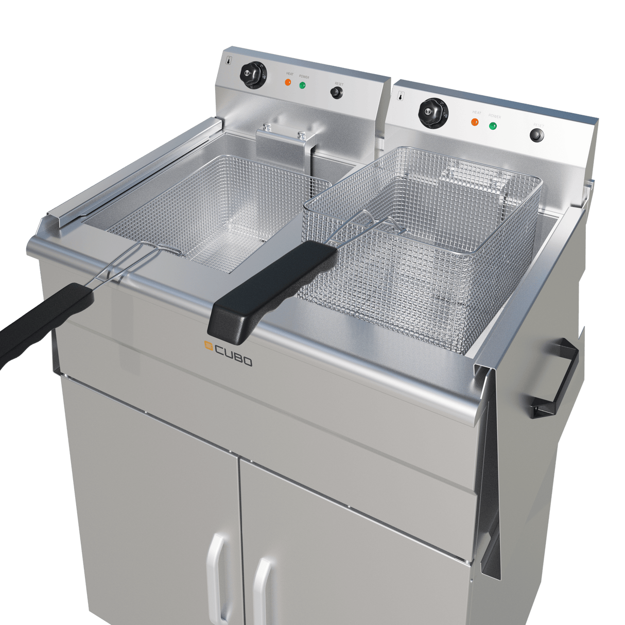 CUBO Friteuse 2 x 12L - Elektrisch Staand model - 6kW - CS-FSEF-10V-2