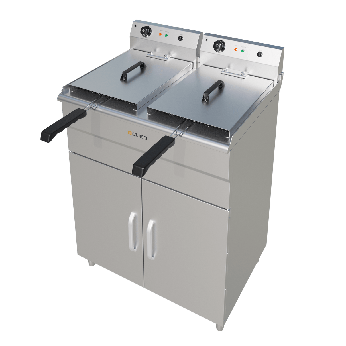 CUBO Friteuse 2 x 16L - Elektrisch Staand model - 6kW - CS-FSEF-14V-2