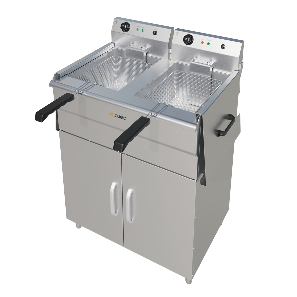 CUBO Friteuse 2 x 16L - Elektrisch Staand model - 6kW - CS-FSEF-14V-2