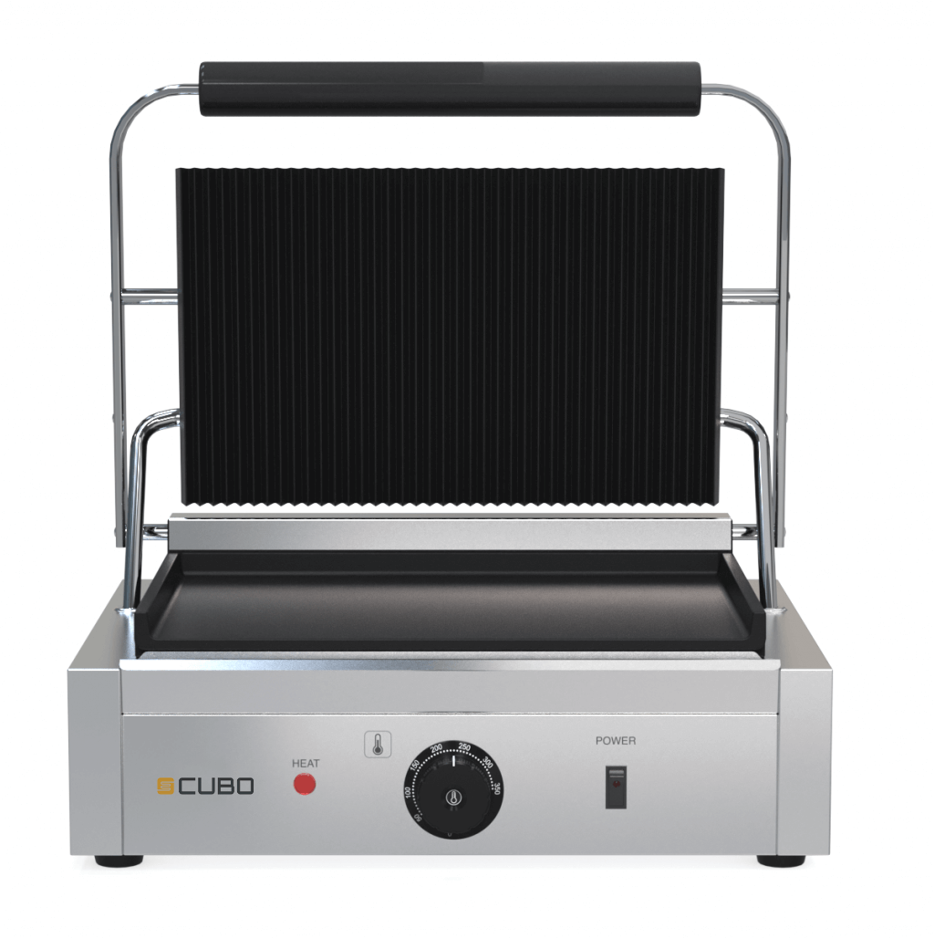 CUBO Contact Grill - Ribbed Top Flat Bottom - Panini Maker - CS-GH811L