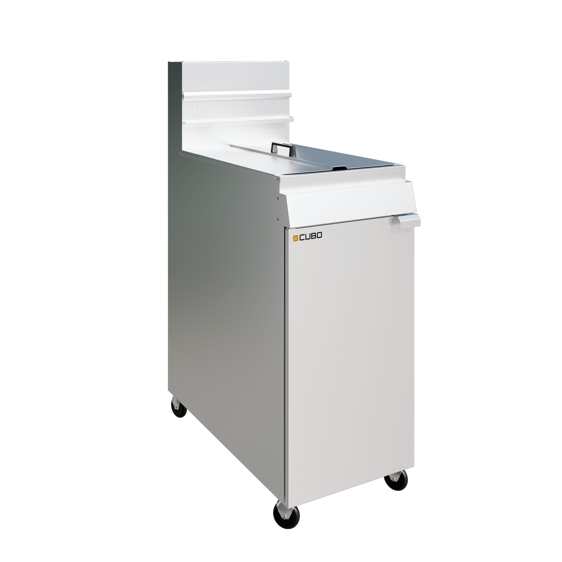 CUBO Friteuse Gas 28L - Staand model - dubbele mand enkele tank - 4-pits - LPG conversieset - CS-MGEF-4-OZ