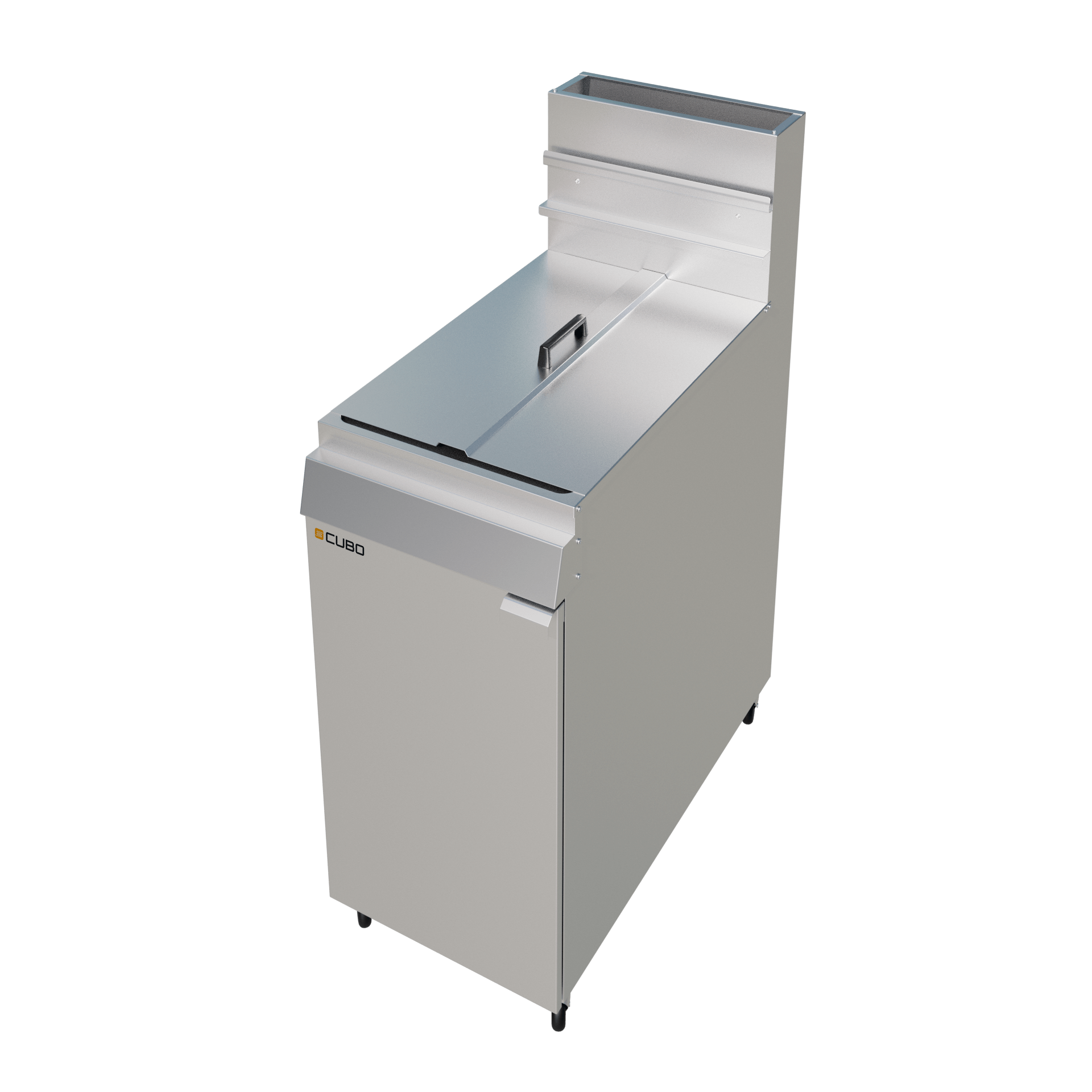 CUBO Friteuse Gas 24L - Staand model - dubbele mand enkele tank - 3-pits - LPG conversieset - CS-MGEF-3-OZ
