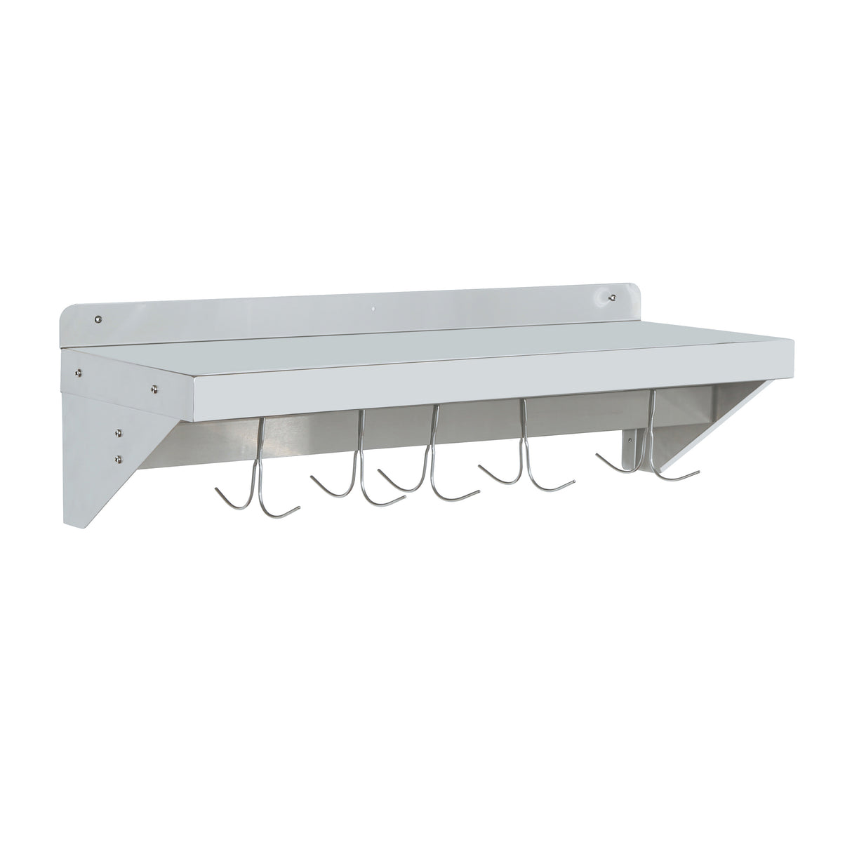 CUBO Wandrek met pannenrek 600 mm roestvrij staal CS-WMFPR-600