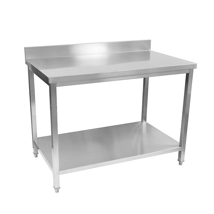 CUBO 2 Tier Stainless Steel Work Table 1000mm with Backsplash CS-WT-1000