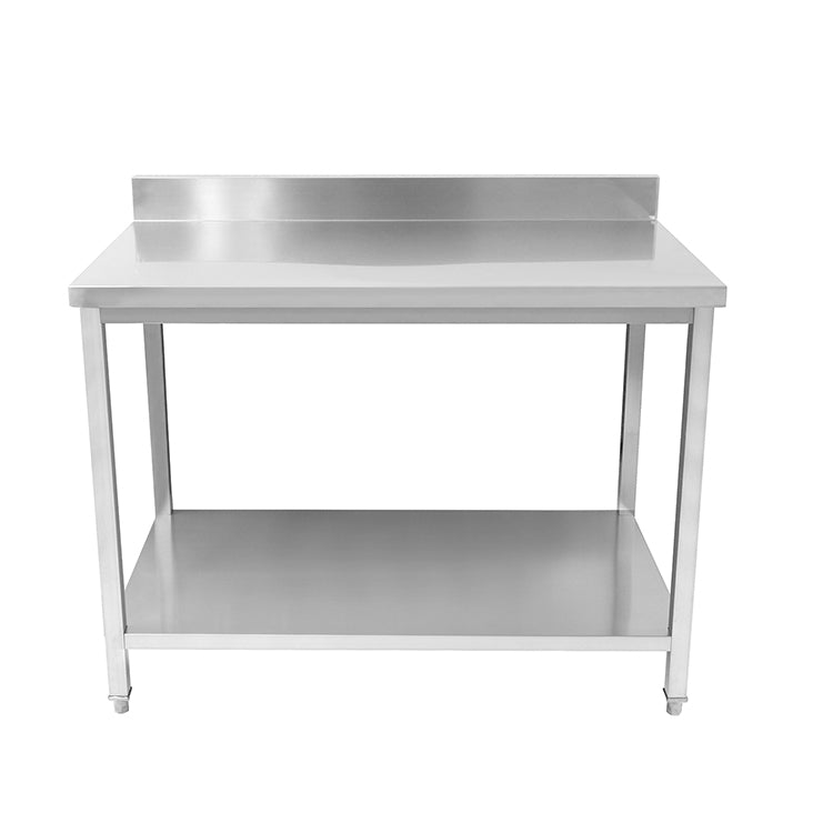 CUBO 2 Tier Stainless Steel Work Table 1000mm with Backsplash CS-WT-1000