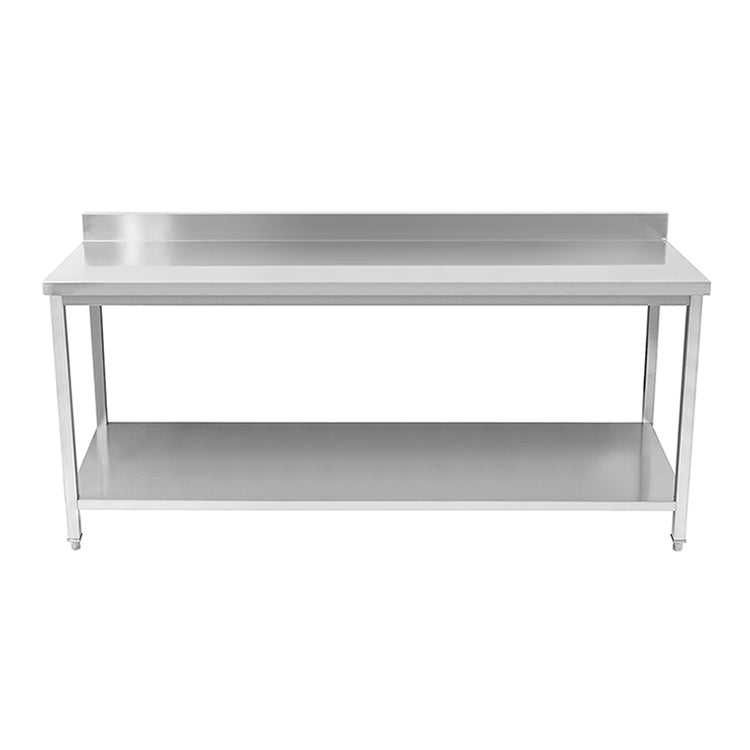 CUBO 2 Tier Stainless Steel Work Table 1800mm with Backsplash CS-WT-1800