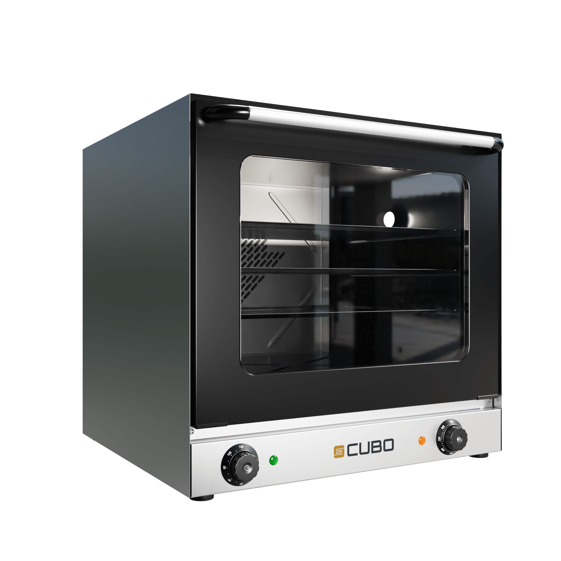 CUBO Heteluchtoven 67L - Elektrisch - 4 schapniveaus - Dubbele fan - Inclusief 4 bakken - CS-YXD1AE