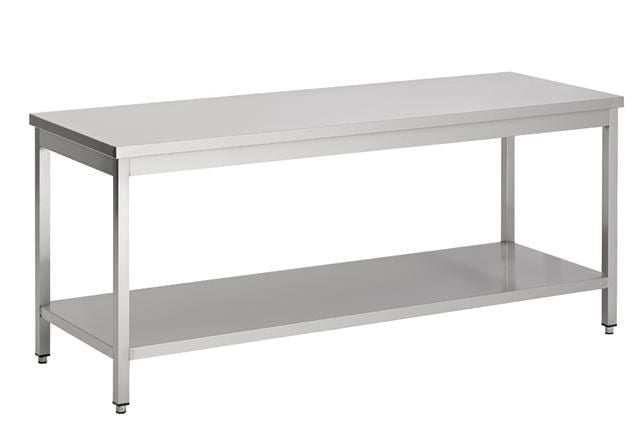 Combisteel Low Height Stainless Steel Centre Worktable 400mm Wide - 7333.1500 Stainless Steel Centre Tables Combisteel