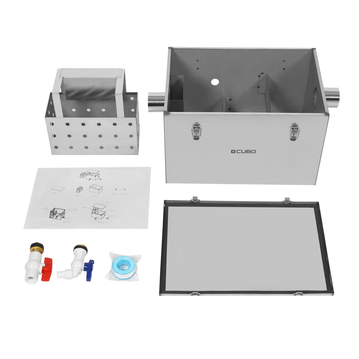 CUBO 16L Grease Trap Stainless Steel CS-GT16