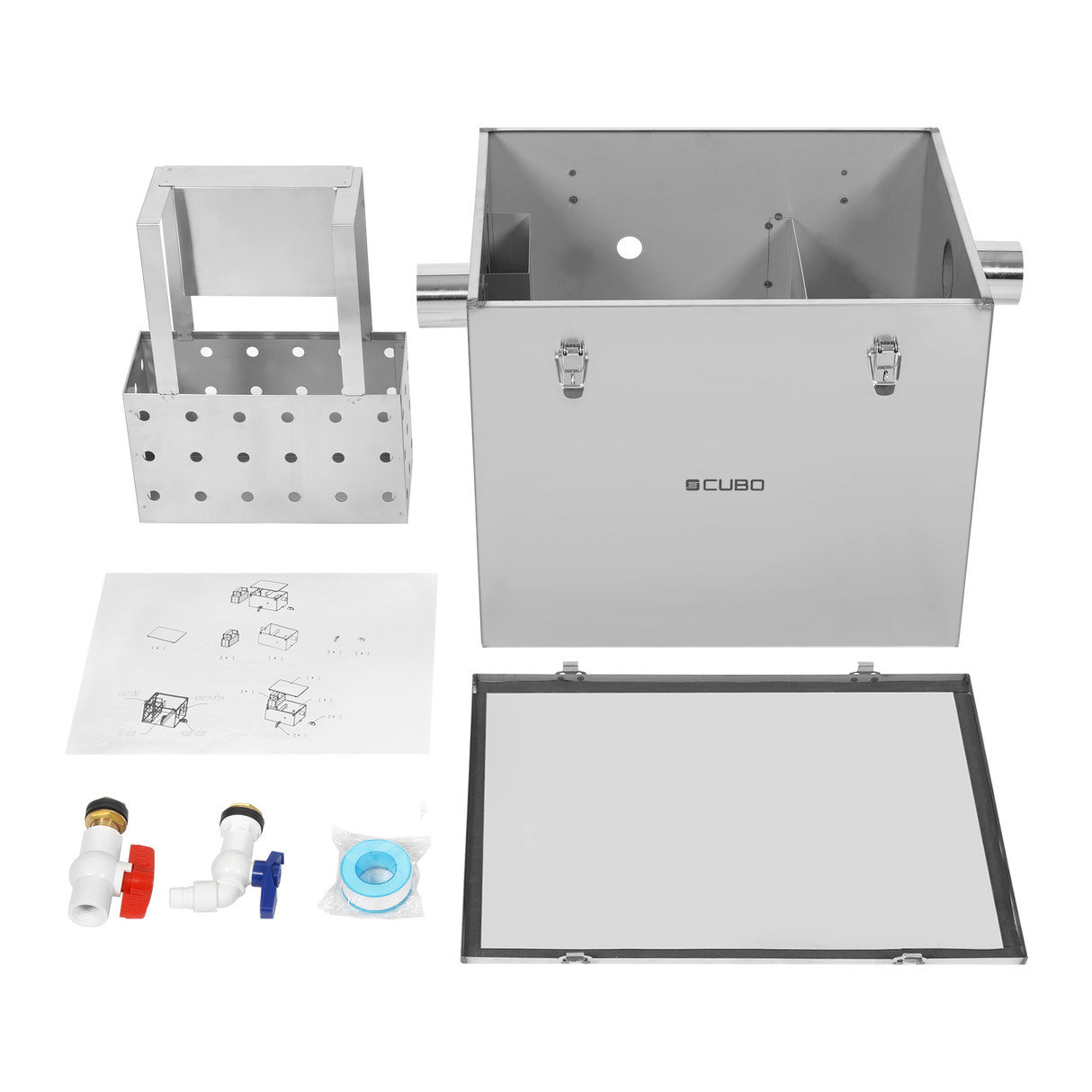 CUBO 37L Grease Trap Stainless Steel CS-GT37