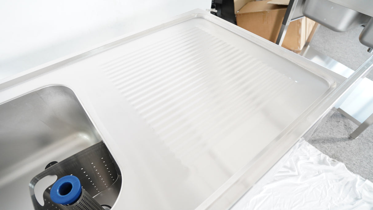 CUBO Stainless Steel Single Sink with Right Drain Board 1000mm CS-SSWB-1000