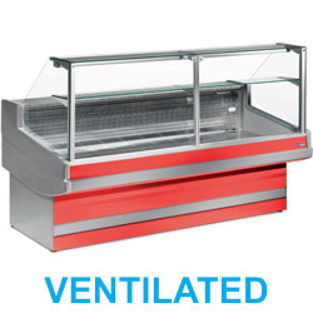 Diamond Ventilated refrigerated counter display with staight glass panel 90° without storeroom - EB25/B1-VV