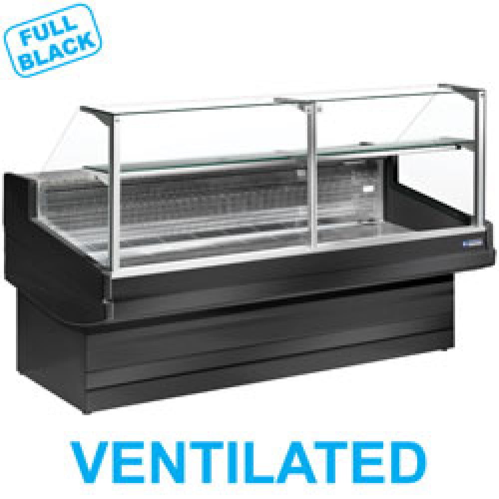 Diamond Ventilated refrigerated counter display with straight glass panel 90° without storeroom - EB40/B5-VV
