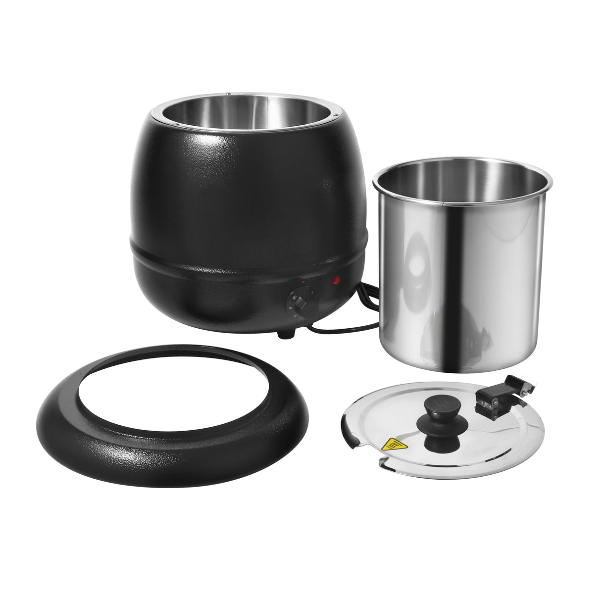 CUBO 10L Elektrischer Suppentopf Edelstahl Schwarz CS-SK