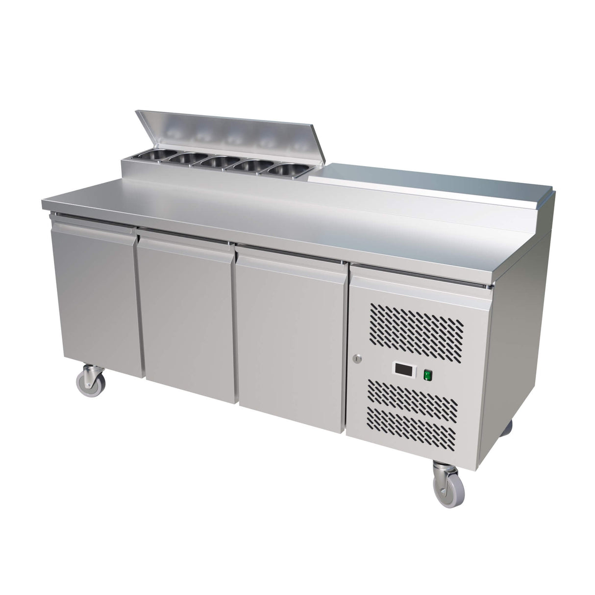 Empire Stainless Steel 3 Door Pizza Prep Table Refrigerator - SH3000-700 Pizza Prep Counters - 3 Door Empire