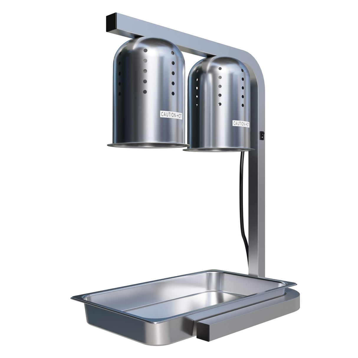 Empire Twin Lamp Electric Heated Display Buffet with GN 1/1 Pan Tray - EMP-TLHD-E Pie Display Cabinets Empire