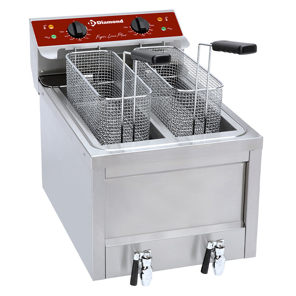 Diamond Electrical fryer 2 x 8 Lit. - TOP - FSM-2V5ET/S