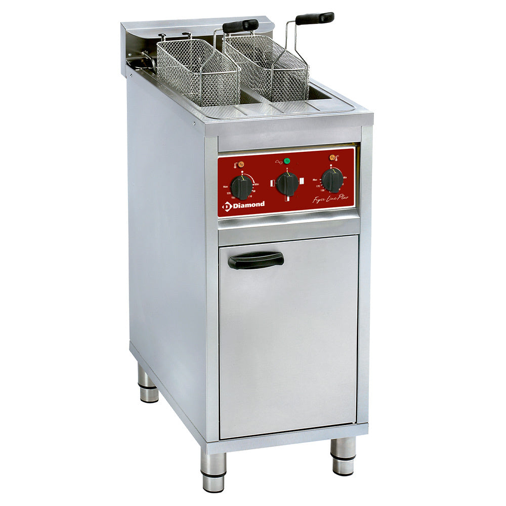 Diamond Electrical fryer 2x 10Lit on undercarriage - FSM-2V6E/N