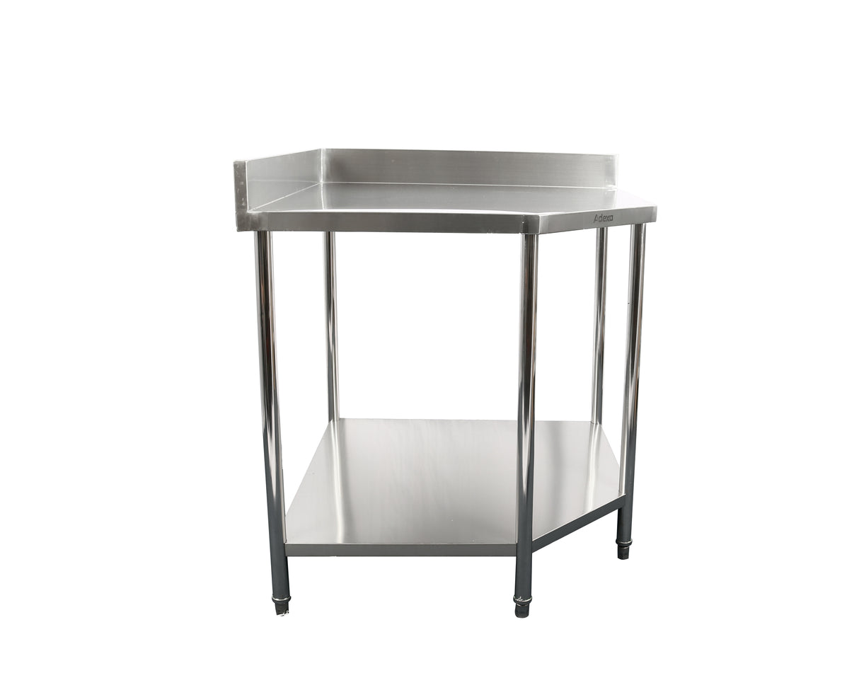 CUBO Stainless Steel Corner Work Table with Backsplash 900mm CS-CS