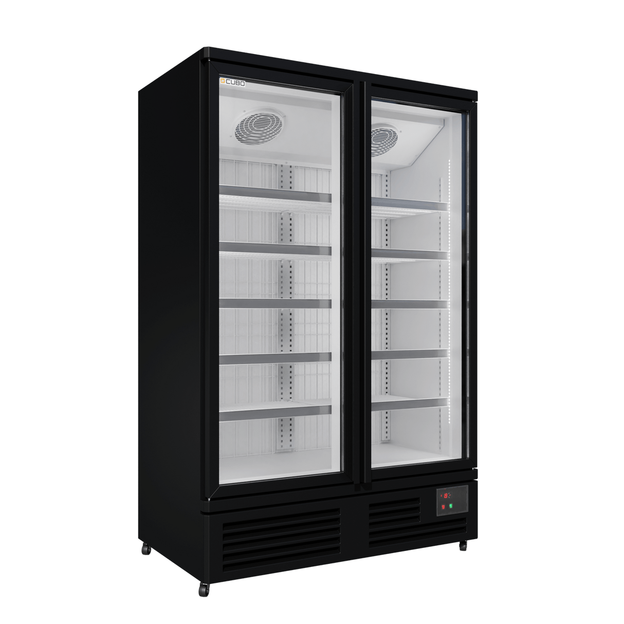 CUBO Display Freezer 810L - 2 Door - 10 Shelves - Glass Door - White Interior - CS-SU13W