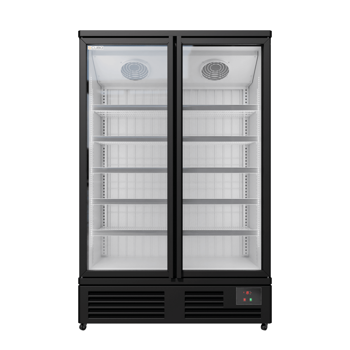 CUBO Display Freezer 810L - 2 Door - 10 Shelves - Glass Door - White Interior - CS-SU13W